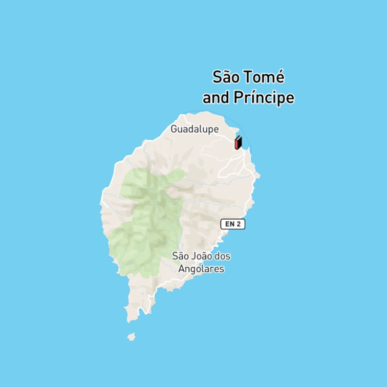 Mapa de São Tomé e Príncipa